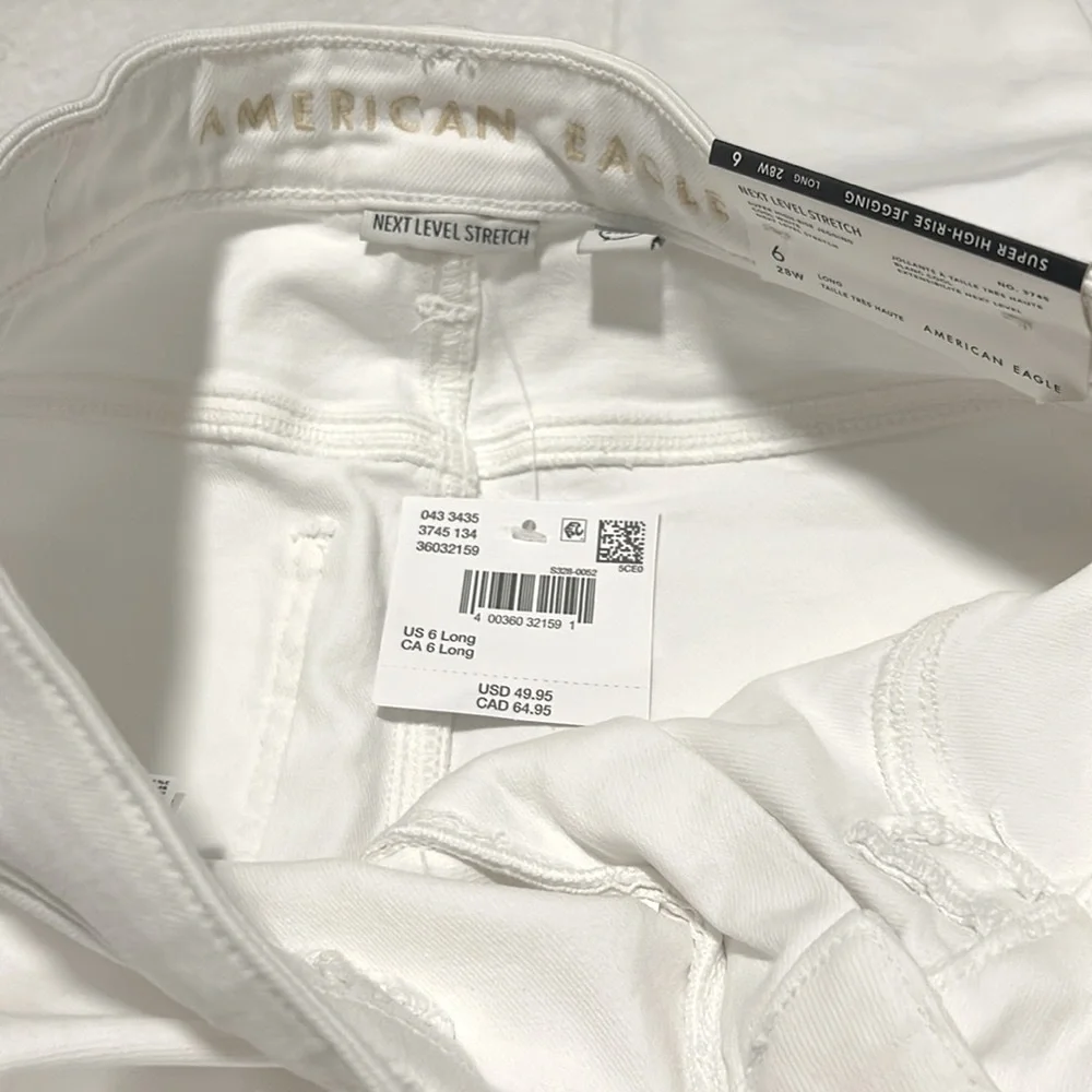 NWT AE Tall Long Super High Rise Jeggings Jeans - Picture 2 of 11